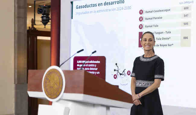 “Nuestro objetivo es la soberanía energética”: Presidenta presenta el Plan de Gasoductos con una inversión de más de 140 mil mdp hacia 2030 “Nuestro objetivo es la soberanía energética”: Presidenta presenta el Plan de Gasoductos con una inversión de más de 140 mil mdp hacia 2030
