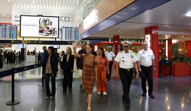 “Es un compromiso cumplido”: Presidenta encabeza entrega de la 1ª fase de remodelación del Aeropuerto Internacional “Benito Juárez” CDMX “Es un compromiso cumplido”: Presidenta encabeza entrega de la 1ª fase de remodelación del Aeropuerto Internacional “Benito Juárez” CDMX