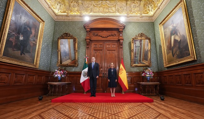 Presidenta Claudia Sheinbaum recibe en Palacio Nacional al Rey Felipe VI Presidenta Claudia Sheinbaum recibe en Palacio Nacional al Rey Felipe VI