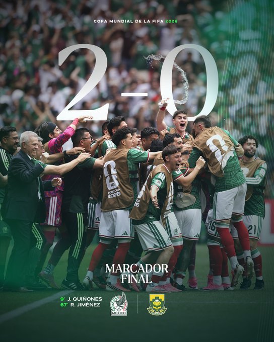 Esta es la maldición legendaria que rompió la Selección Mexicana en su primer partido de la Copa Mundial 2026 Esta es la maldición legendaria que rompió la Selección Mexicana en su primer partido de la Copa Mundial 2026