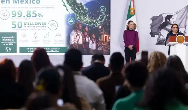 Este sexenio vamos a electrificar todo el país con el Programa de Justicia Energética: Presidenta; serán más de 45 mil obras Este sexenio vamos a electrificar todo el país con el Programa de Justicia Energética: Presidenta; serán más de 45 mil obras