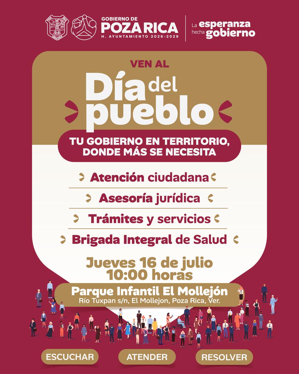 GOBIERNO DE POZA RICA ACERCA SERVICIOS MUNICIPALES DIRECTAMENTE EN LAS COLONIAS CON EL “DÍA DEL PUEBLO”
