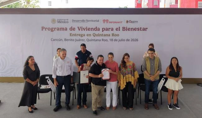Los gobiernos deben ser facilitadores para la felicidad del pueblo: Presidenta encabeza entrega de vivienda en Cancún, Quintana Roo Los gobiernos deben ser facilitadores para la felicidad del pueblo: Presidenta encabeza entrega de vivienda en Cancún, Quintana Roo