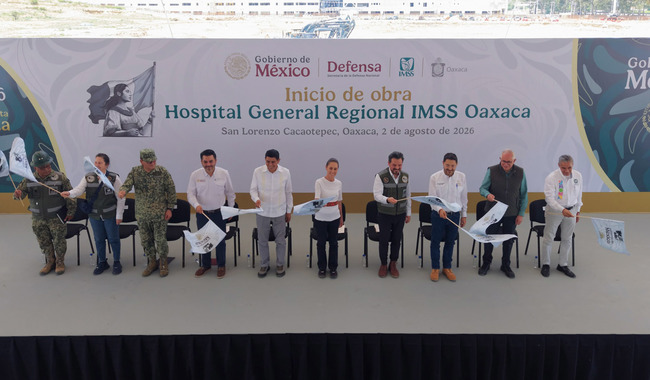 Presidenta encabeza inicio de obra de Hospital General Regional IMSS Oaxaca y anuncia uno nuevo del IMSS Bienestar