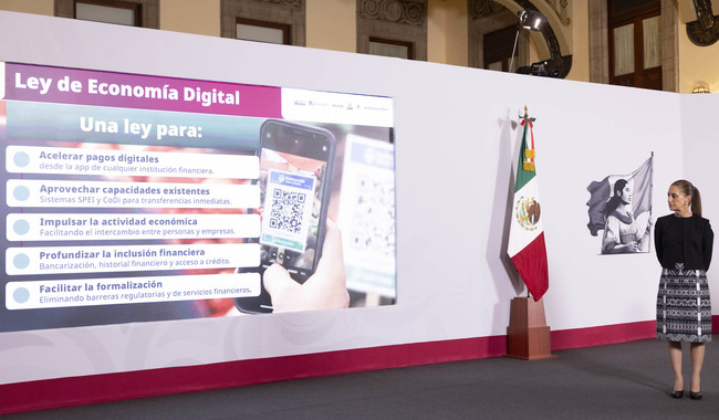 Nueva Ley de Economía Digital ayudará a la seguridad, la eficiencia y a la formalización de comercios y productos: presidenta Nueva Ley de Economía Digital ayudará a la seguridad, la eficiencia y a la formalización de comercios y productos: presidenta