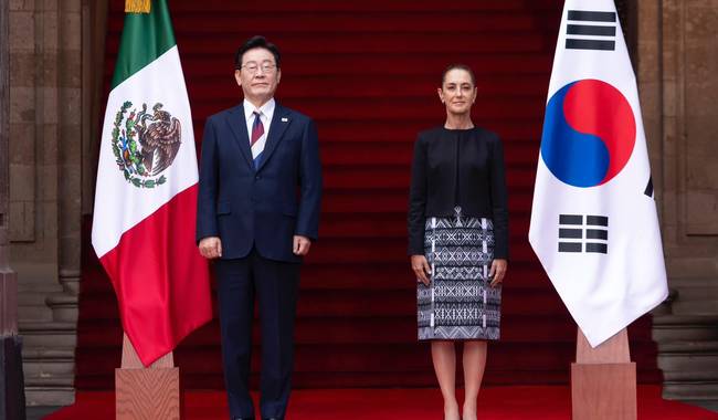 Presidenta Claudia Sheinbaum recibe en Palacio Nacional a su homólogo de la República de Corea, Lee Jae-myung Presidenta Claudia Sheinbaum recibe en Palacio Nacional a su homólogo de la República de Corea, Lee Jae-myung