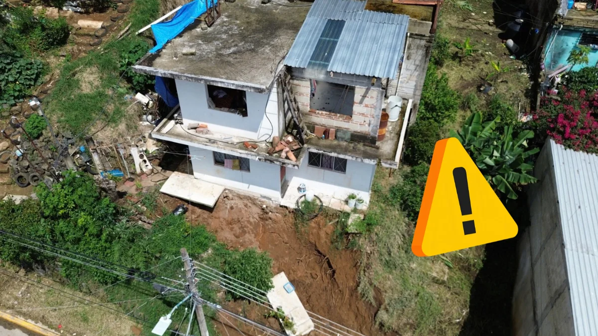 Deslaves ponen en riesgo viviendas y familias de Plan de Ayala y Rubén Jaramillo de Xalapa