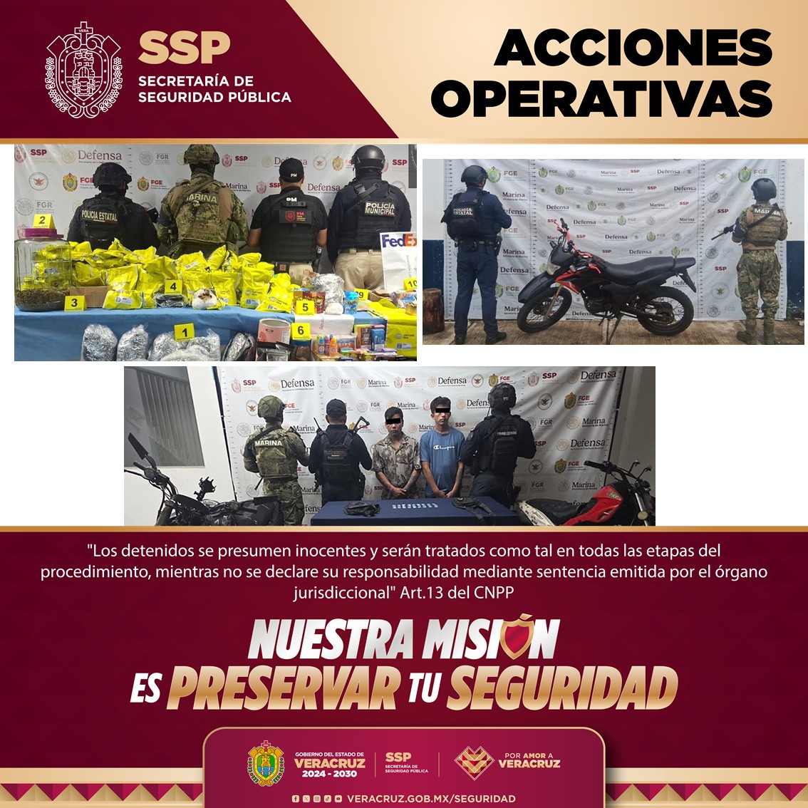 Aprehenden a 38 personas y decomisan más de 200 dosis de sustancias ilícitas: SSP